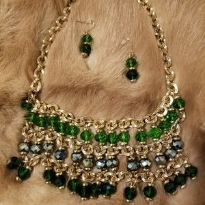 Emerald green necklace set.....